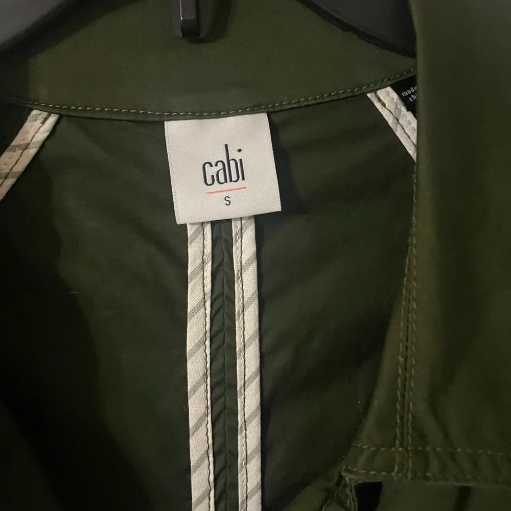 Cabi Army Green Expedition Jacket Small Double Breasted Spring Staple Cotton - Picture 5 of 8